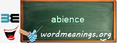 WordMeaning blackboard for abience